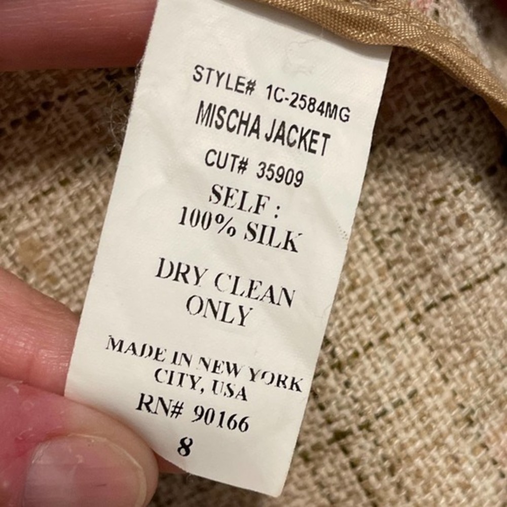 Garfield & Marks Silk Single Button Jacket Size 8… - image 7